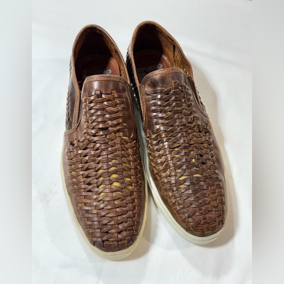 STUDIO INK Men's Brown Wareham Woven Leather Loafers size 10 - Picture 8 of 10